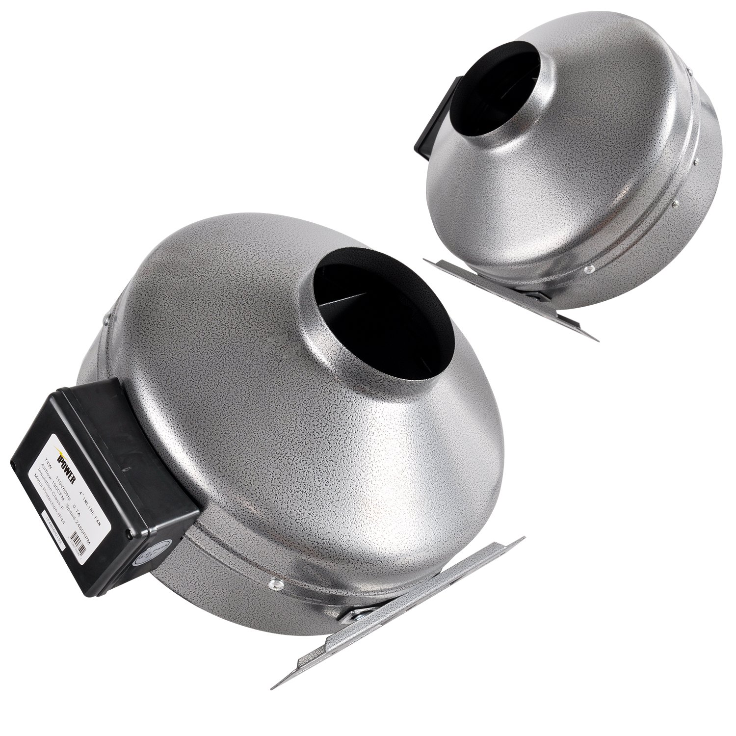 iPower 10 Inch 862 CFM Inline Duct Ventilation Fan HVAC Exhaust Blower for Grow Tent, Grounded Power Cord - Image 6