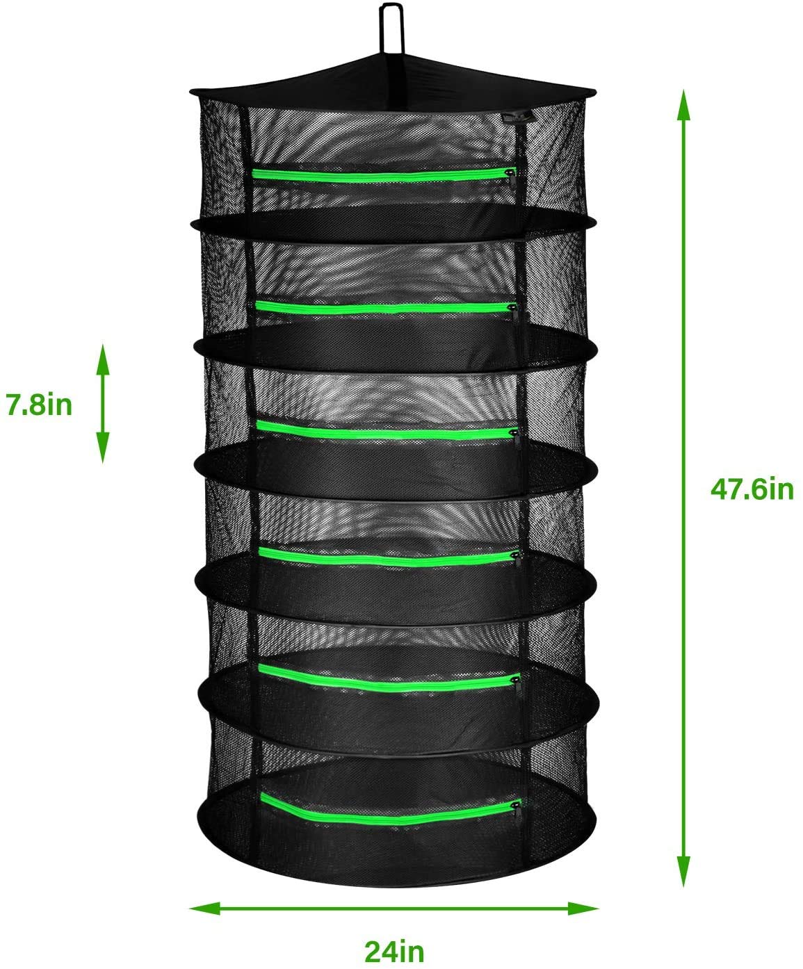 iPower 16-Inch Bud Leaf Bowl Trimmer Twisted Spin Cut for Plant and Flower, Upgraded Gears, Combo with 2ft 6 Layers Hanging Herb Drying Rack Net, Zippered, 16' 6L, 6.5” Gardening Hand Pruner, Yellow - Image 10