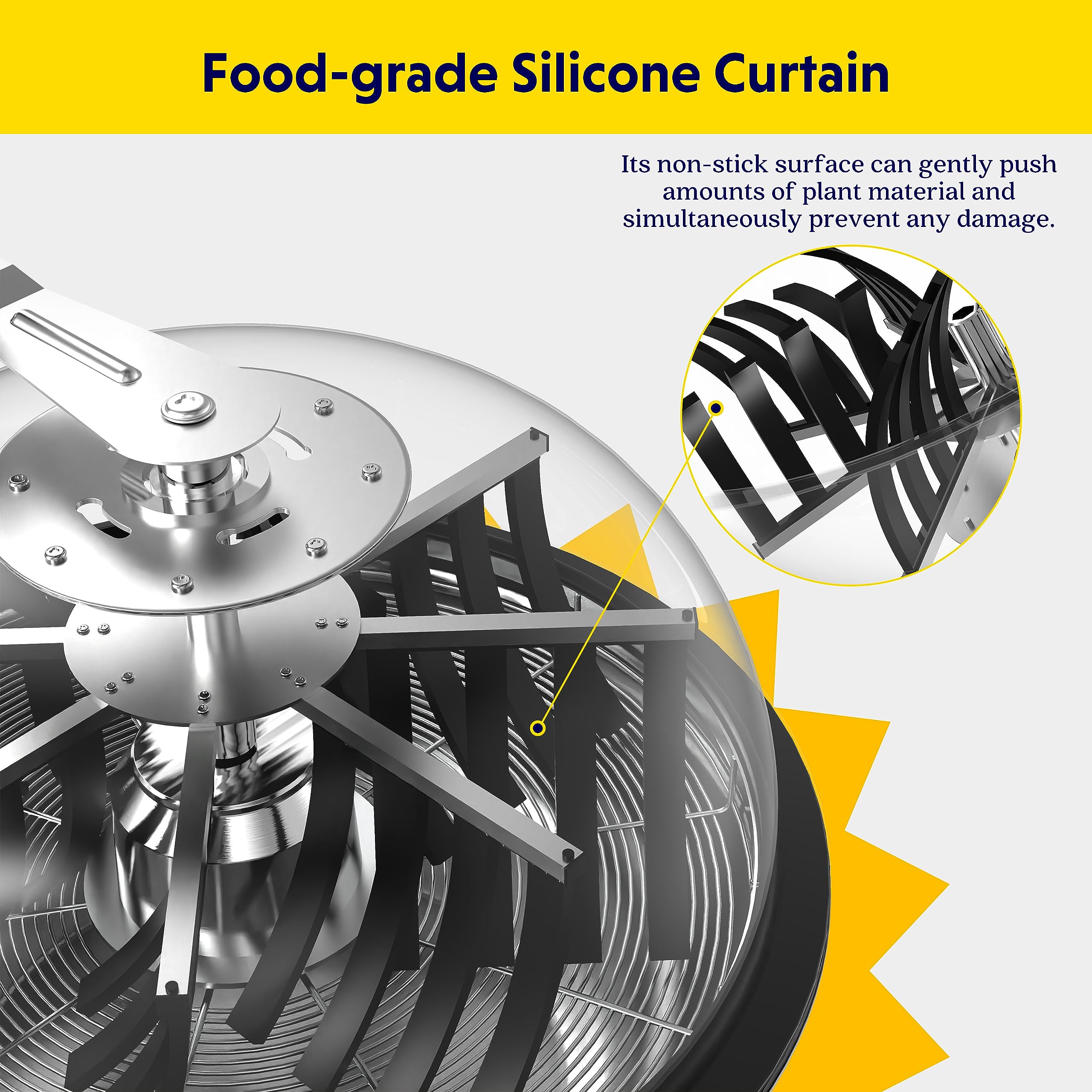 iPower 19" Bud Leaf Bowl Trimmer Machine Twisted Sharp Stainless Steel Spin Cut with Upgraded Gears, and Foldable Hanging Herb Mesh Rack with Zippers, 19'' 4L, for Hydroponic Plant - Image 4