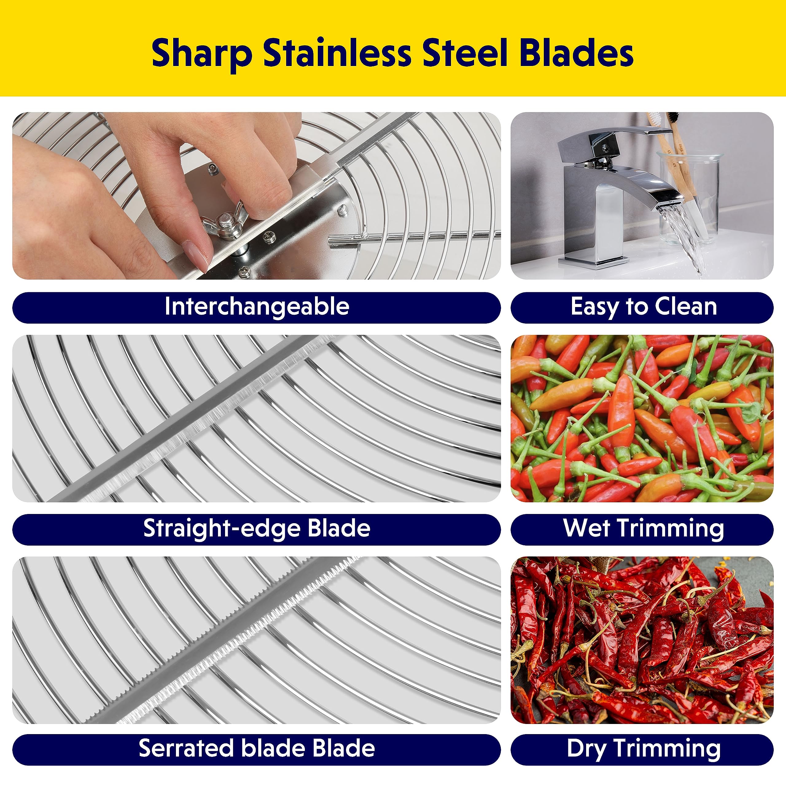 iPower 19" Bud Leaf Bowl Trimmer Machine Twisted Sharp Stainless Steel Spin Cut with Upgraded Gears, and Foldable Hanging Herb Mesh Rack with Zippers, 19'' 4L, for Hydroponic Plant - Image 6