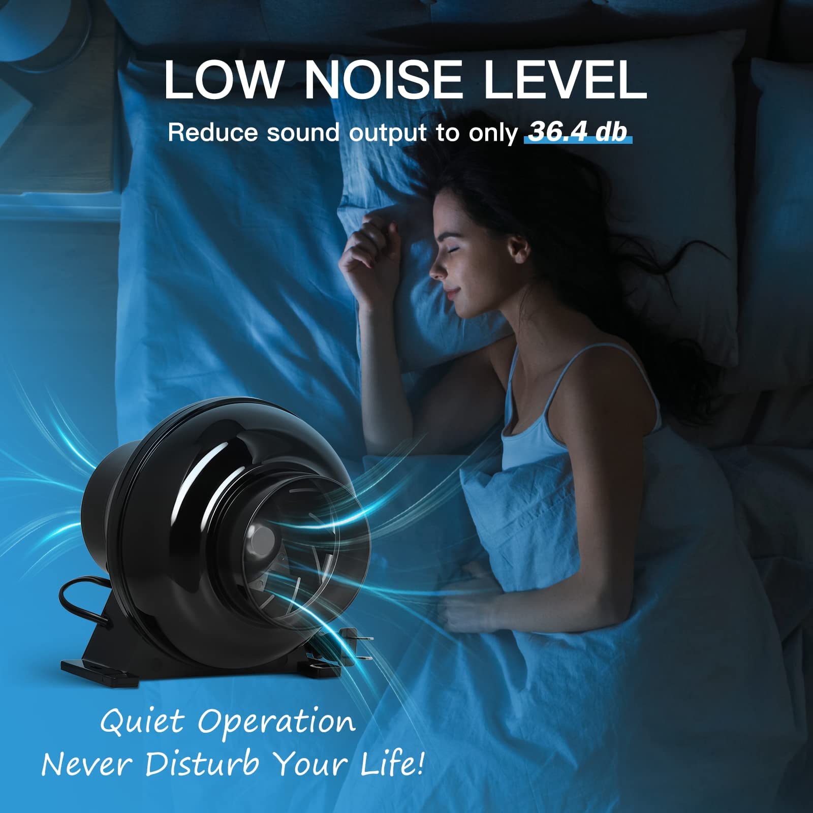 iPower 4 Inch 195 CFM Inline Ventilation Fan Quiet Vent Blower Carbon Filter with Prefilter, 8 feet Aluminum Ducting for Grow Tent Air Circulation - Image 5