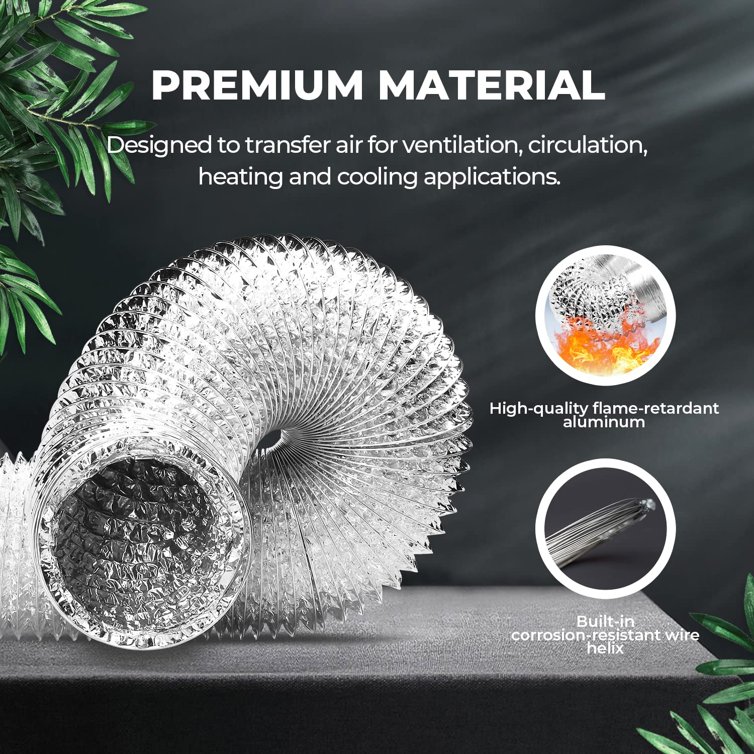 iPower 4 Inch Smart Inline Duct Ventilation Fan, Carbon Filter, 8 Feet Ducting with Temperature Humidity App Control via WiFi, Voice Control with Alexa, for HAVC Hydroponics/Grow Tent - Image 10