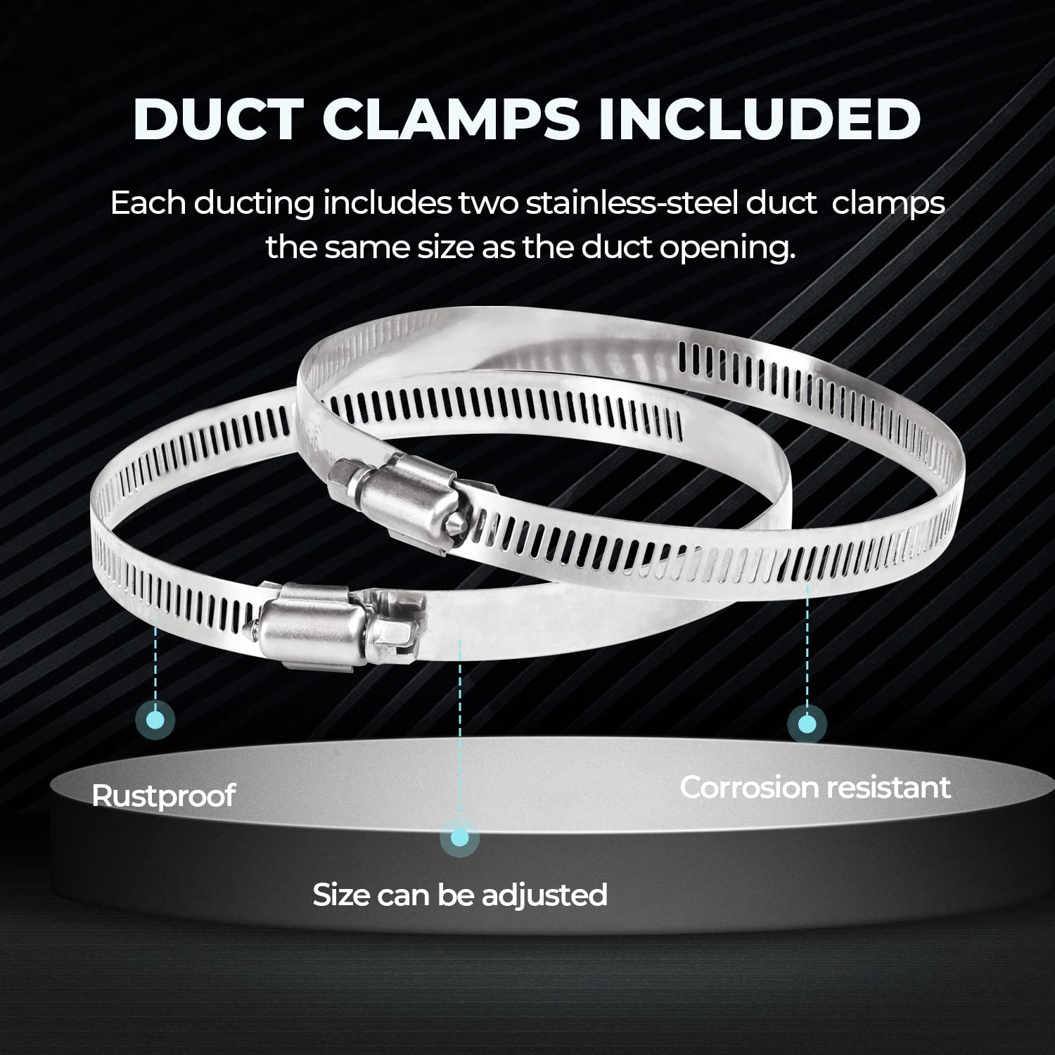 iPower 4 Inch Smart Inline Duct Ventilation Fan, Carbon Filter, 8 Feet Ducting with Temperature Humidity App Control via WiFi, Voice Control with Alexa, for HAVC Hydroponics/Grow Tent - Image 12