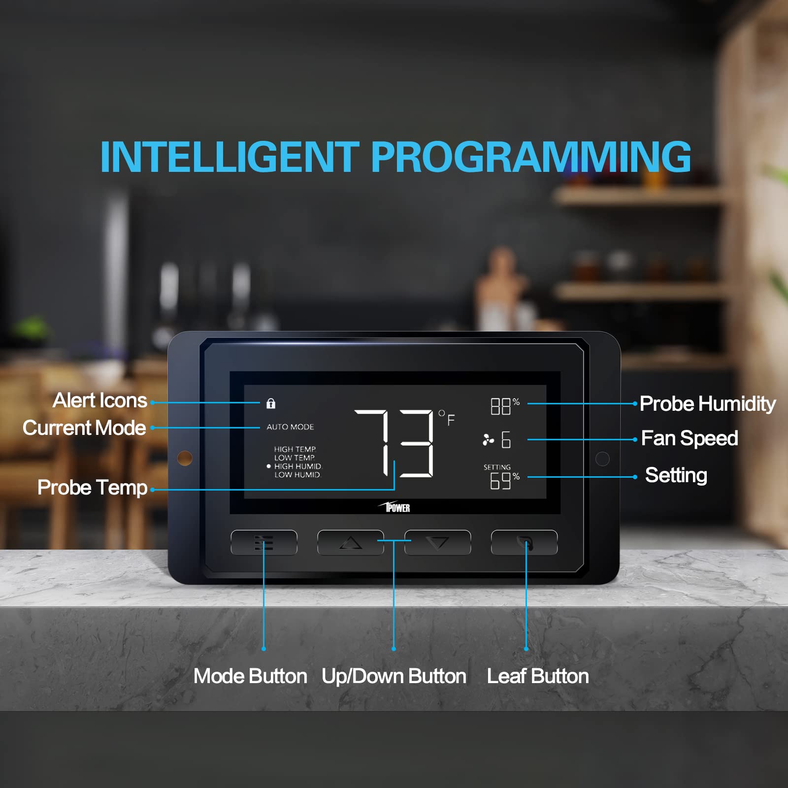 iPower 4 Inch Smart Inline Duct Ventilation Fan, Carbon Filter, 8 Feet Ducting with Temperature Humidity App Control via WiFi, Voice Control with Alexa, for HAVC Hydroponics/Grow Tent - Image 6