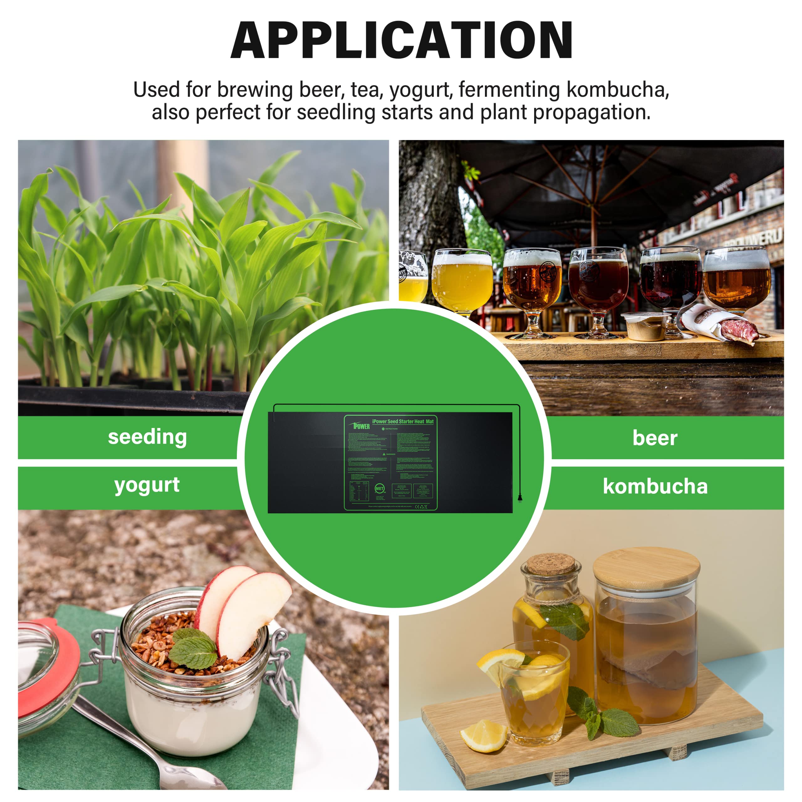 iPower 48" x 20" Waterproof Durable Seedling Heat Mat Warm Hydroponic Plant for Indoor Gardening Germination Starting - Image 7