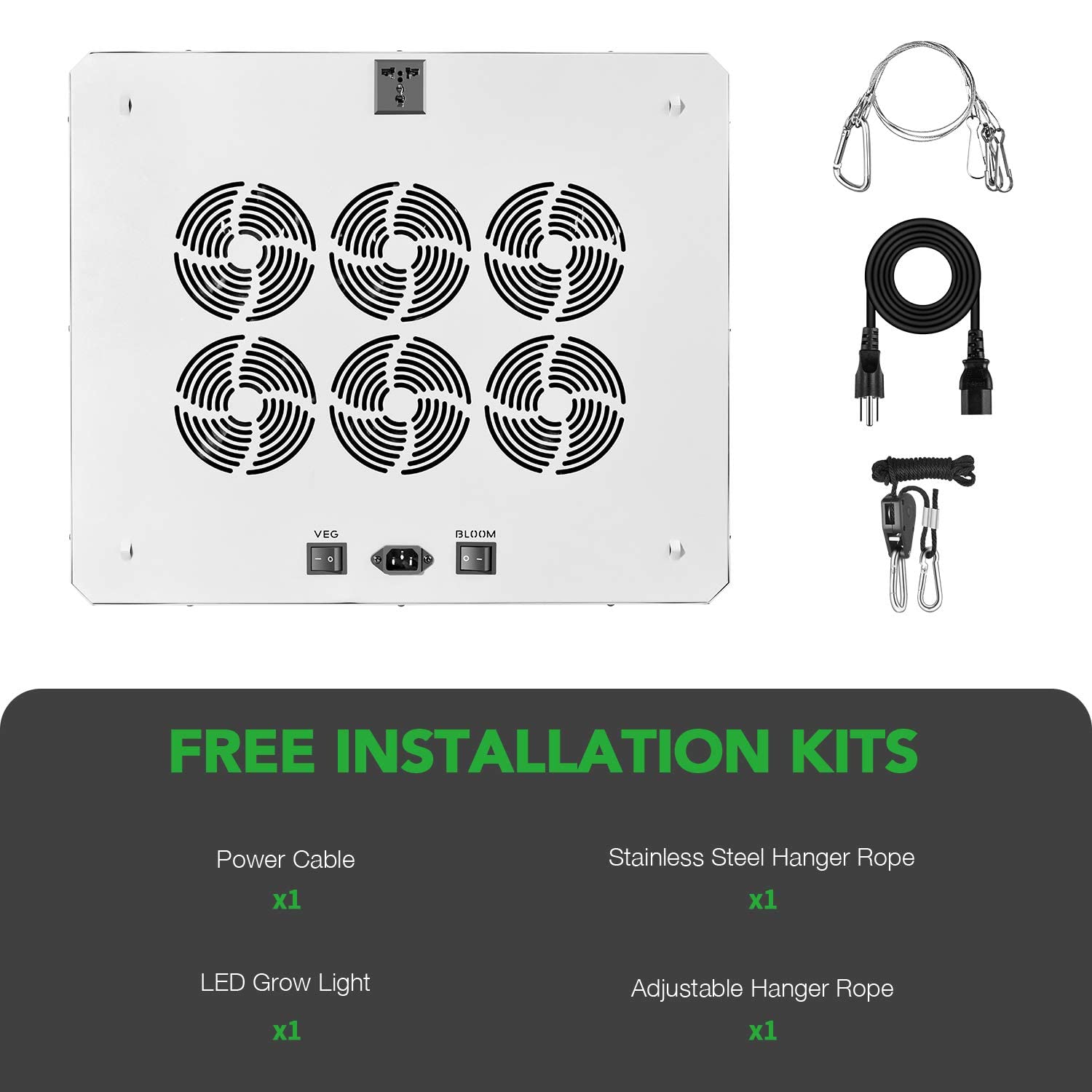 iPower 580W LED Grow Light, Full Spectrum with CREE COB and Adjustable Rope for Indoor Hydroponics, Seeding, Flower, Greenhouse - Image 10