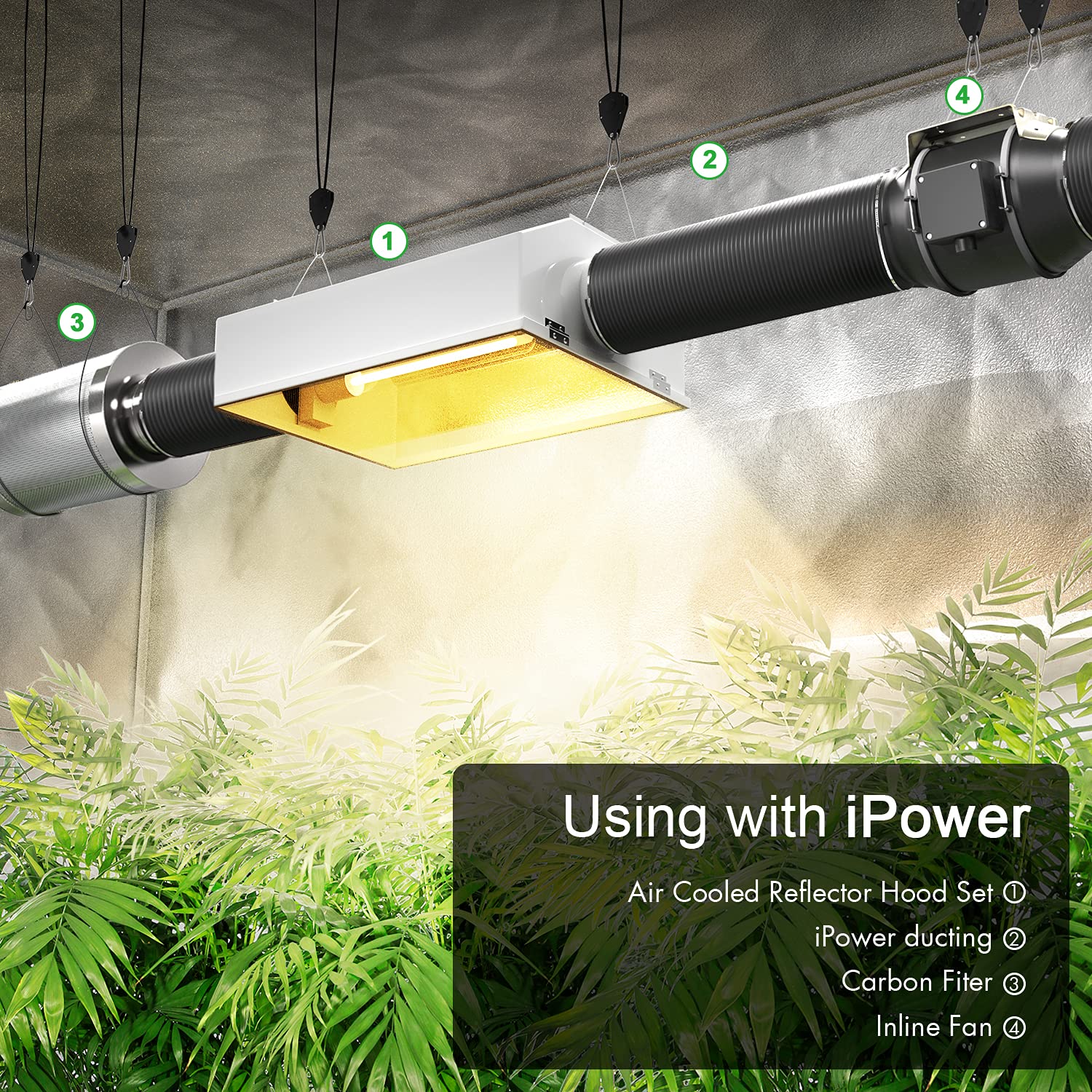 iPower Flexible 4 Inch 8 Feet Aluminum Ducting 4 Layer Protection Dryer Vent Hose for HVAC Heating Cooling Ventilation and Exhaust, 2 Clamps Included, Black - Image 9