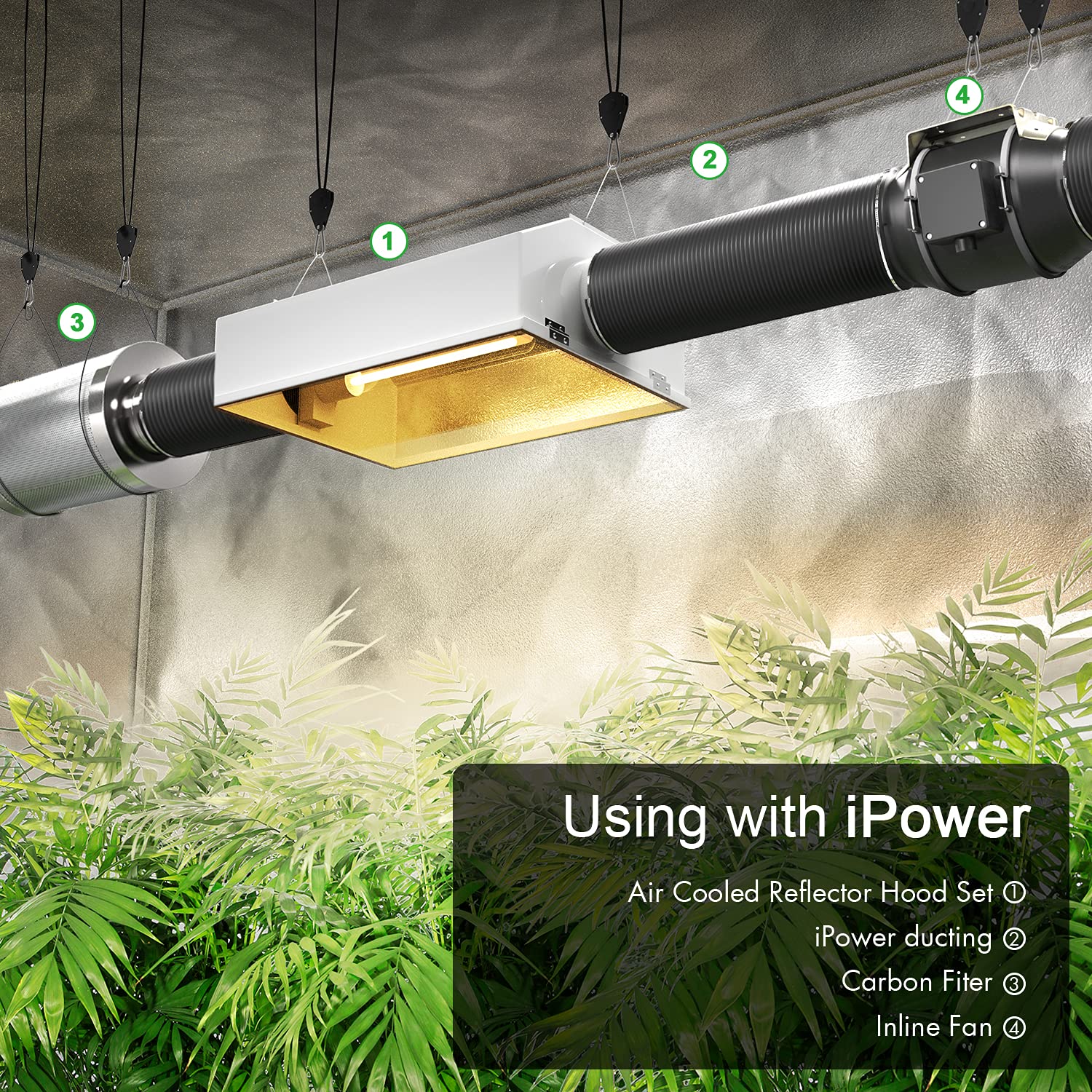 iPower Flexible 12 Inch 8 Feet Aluminum Ducting 4 Layer Protection Dryer Vent Hose for HVAC Heating Cooling Ventilation and Exhaust, 2 Clamps Included, PVC 12 in 8ft, Black - Image 9