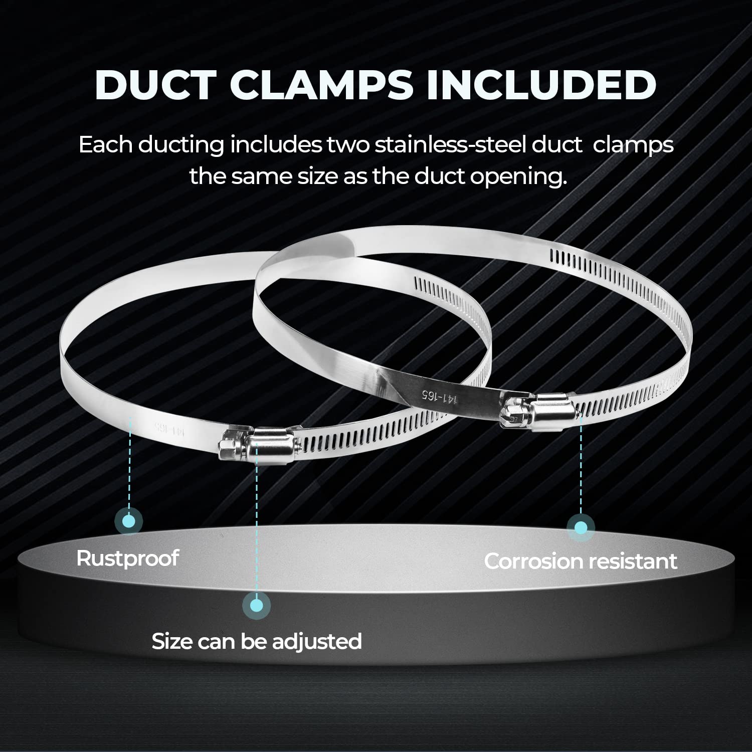 iPower GLDUCT16CV1 6 Inch 16 Feet Non-Insulated Flex Air Aluminum Ducting Vent Hose for Grow Tents, Dryers, 6'' X 16', HVAC Ventilation - Image 3