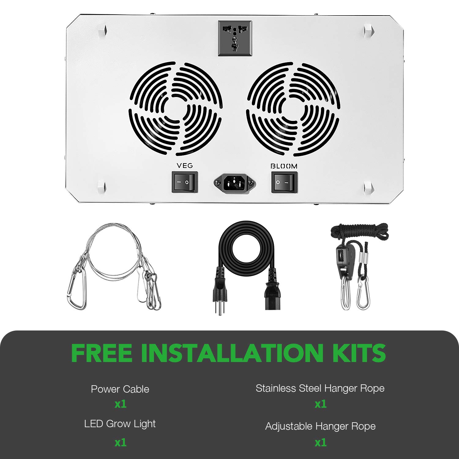 iPower GLLEDXCOB2000E 200W LED Plant Grow Light Full Spectrum with CREE COB and Adjustable Rope, Indoor Hydroponics - Image 11