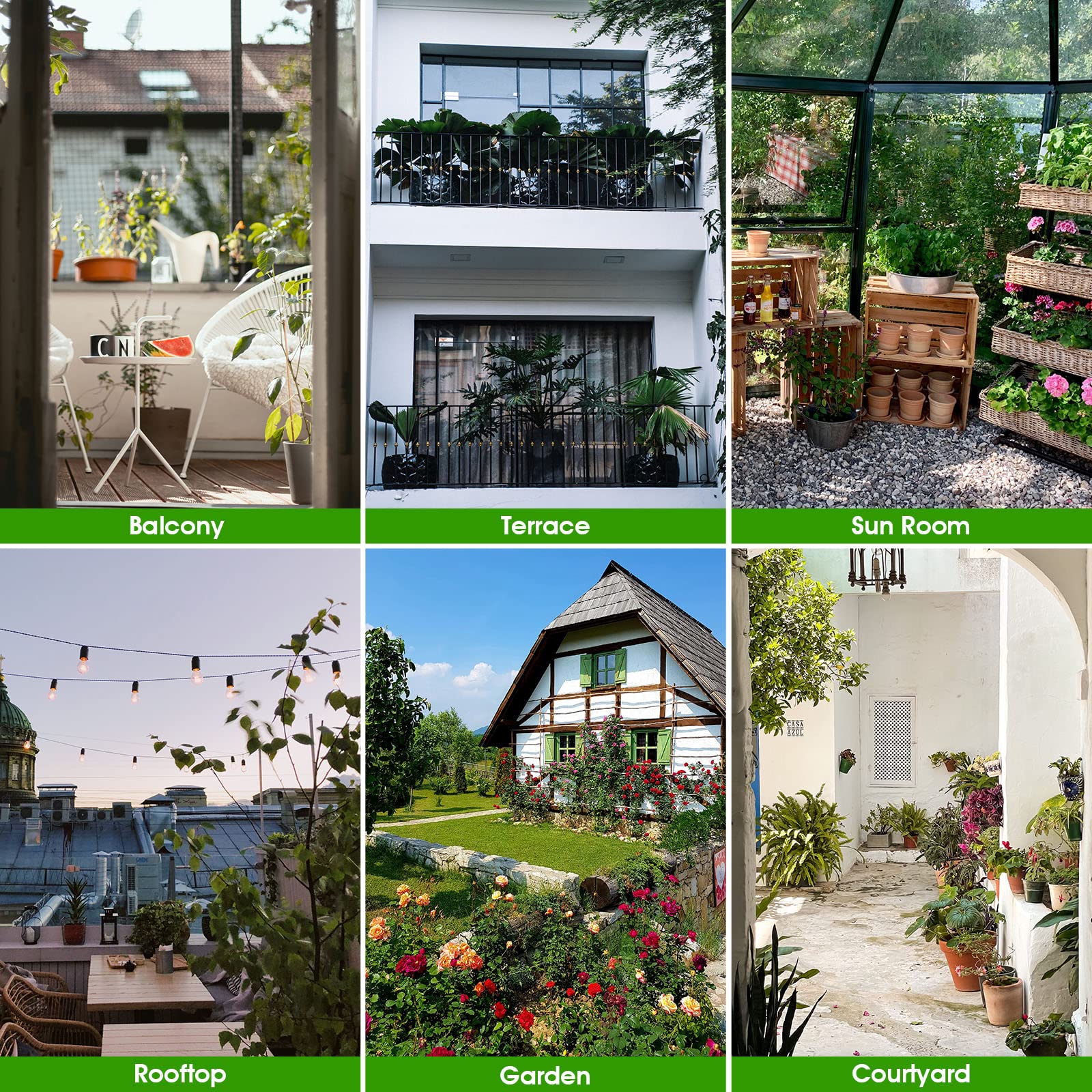 iPower PE Garden Planting Bed 35-Gallon Heavy Duty Plastic Raised Plant Grow Bag with 6 Partition Grids Potato Tomato Rectangle Planter Pots Containers, for Vegetables, Fruits, Flowers, 4 Packs - Image 6