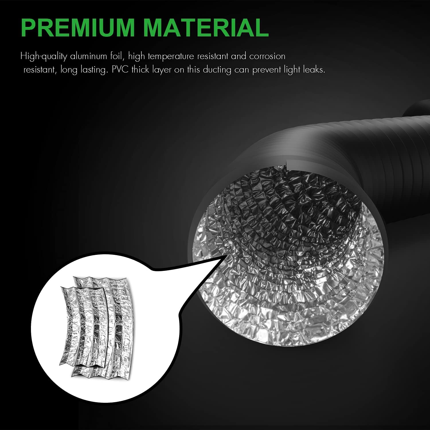 iPower Smart Ventilation Inline Fan 6 Inch with Temperature Humidity Controller, WiFi App, Voice Control with Alexa, Carbon Filter and 8 Feet PVC Ducting for Grow Tent, Black - Image 11